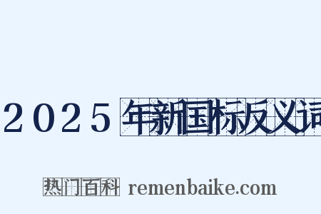 2025年新国标反义词是什么意思的图片